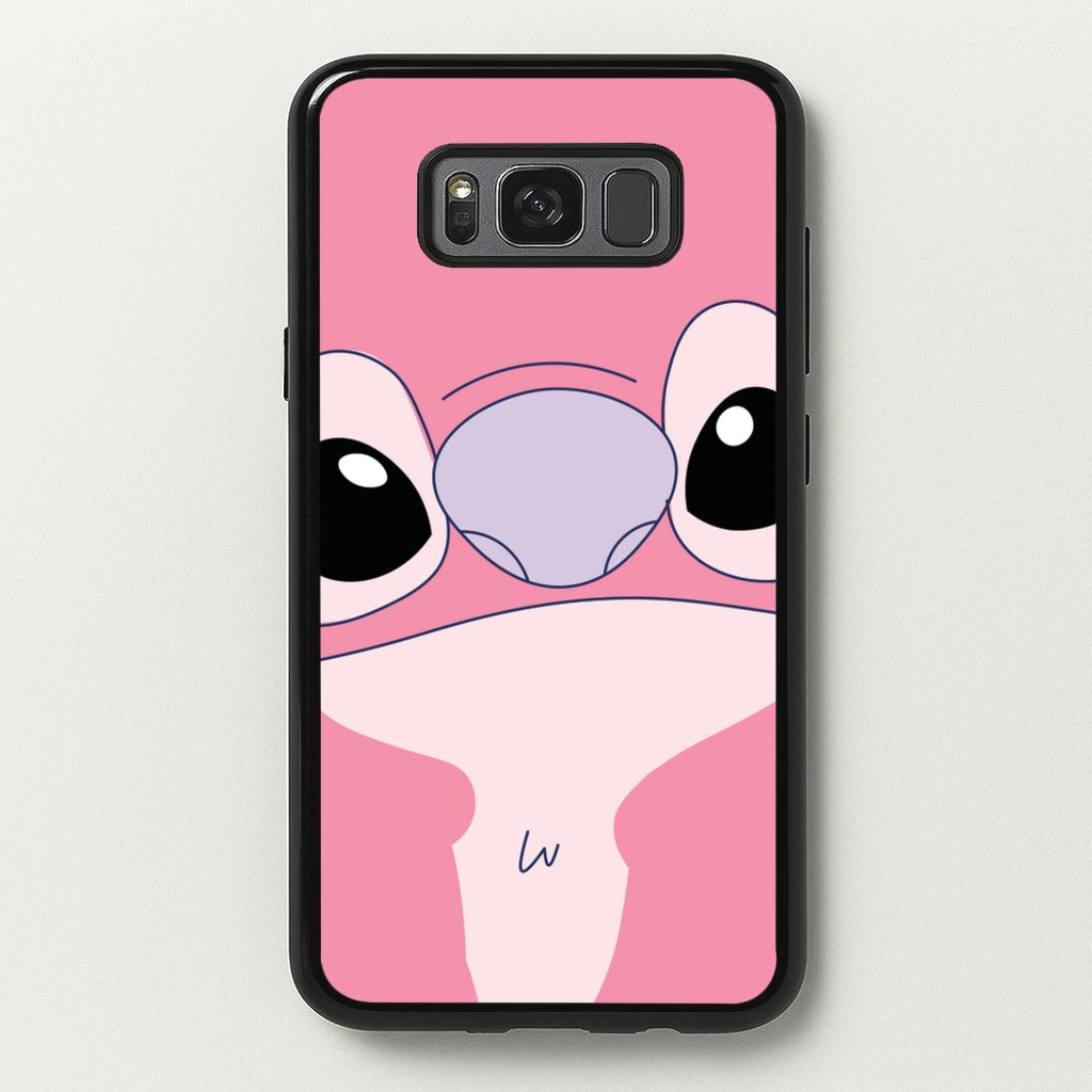 Cute Pink Alien Face - Stitch Phone Case for Galaxy S8