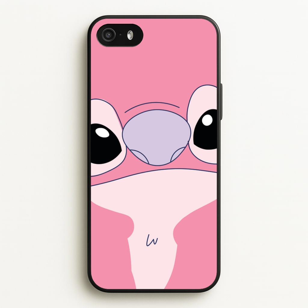 Cute Pink Alien Face - Stitch Phone Case for iPhone 5 / 5s / SE 2016