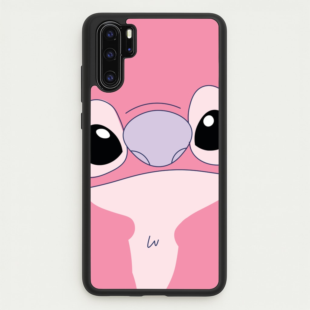 Cute Pink Alien Face - Stitch Phone Case for Huawei P30 Pro