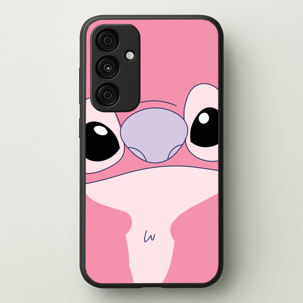 Cute Pink Alien Face - Stitch Phone Case for Galaxy A15