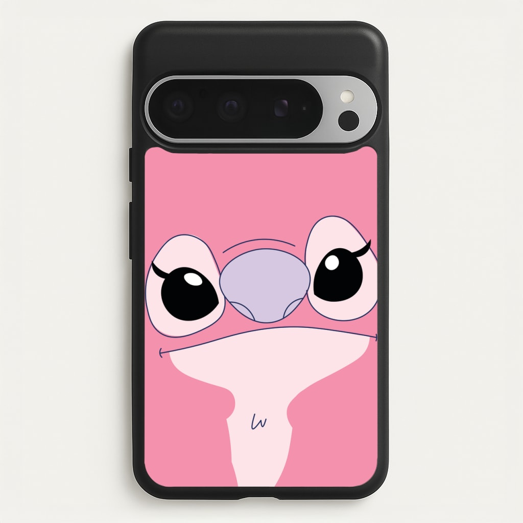 Cute Pink Alien Face - Stitch Phone Case for Google Pixel 9 Pro XL
