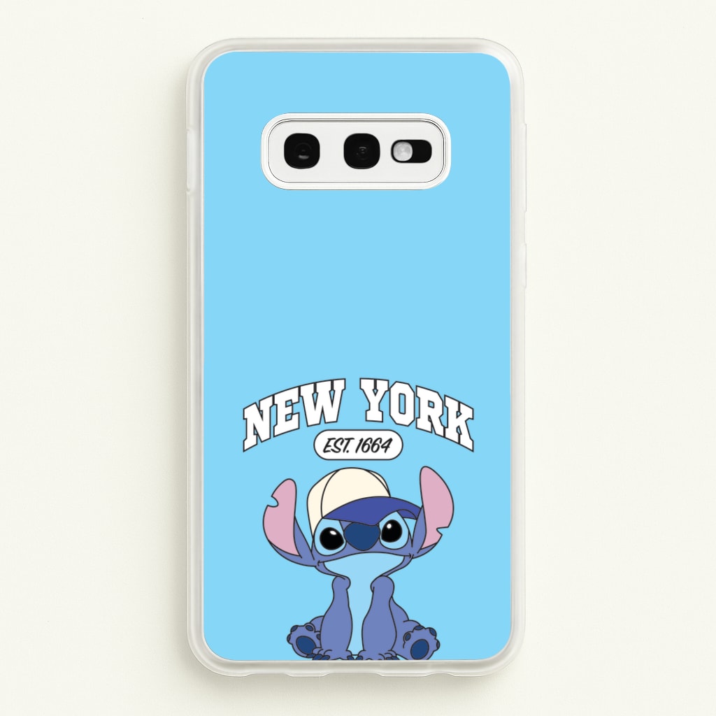 New York Blue Alien - Stitch Phone Case for Galaxy S10e