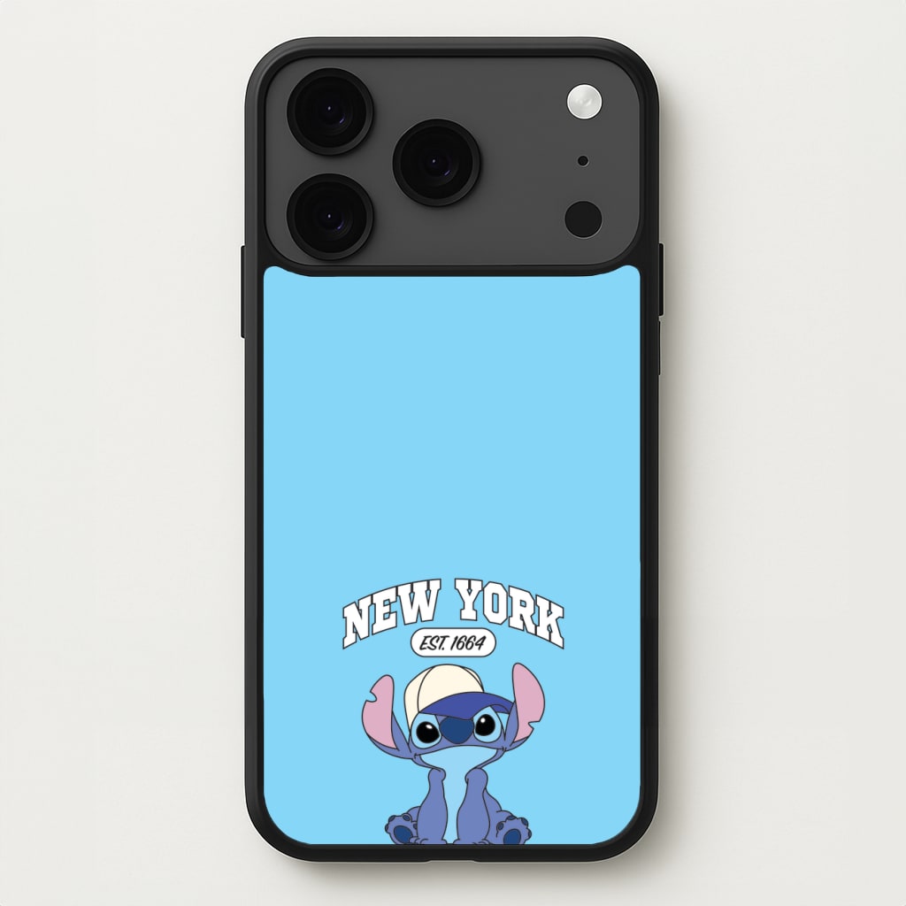 New York Blue Alien Phone Case for iPhone 17 Pro Max