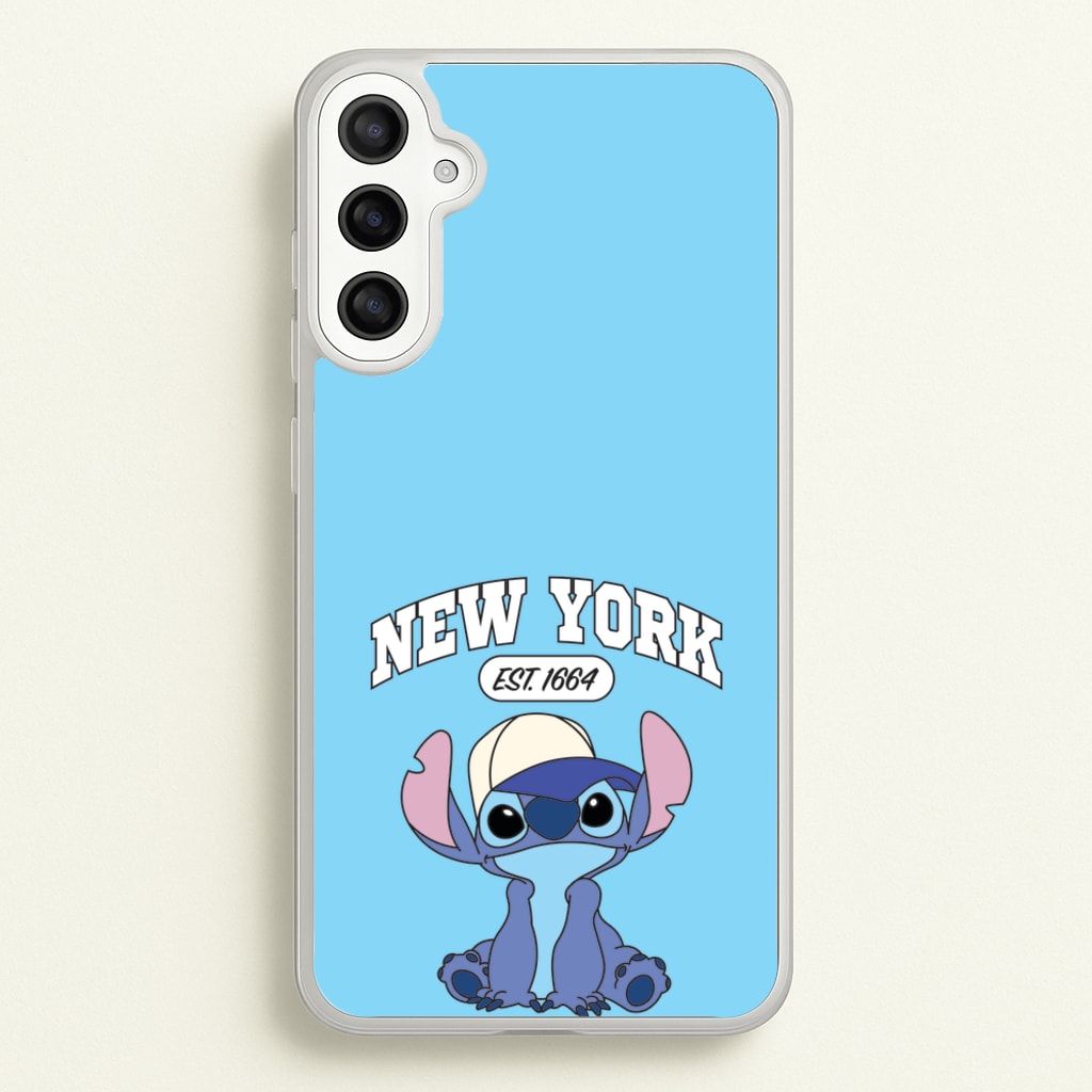 New York Blue Alien - Stitch Phone Case for Galaxy A36