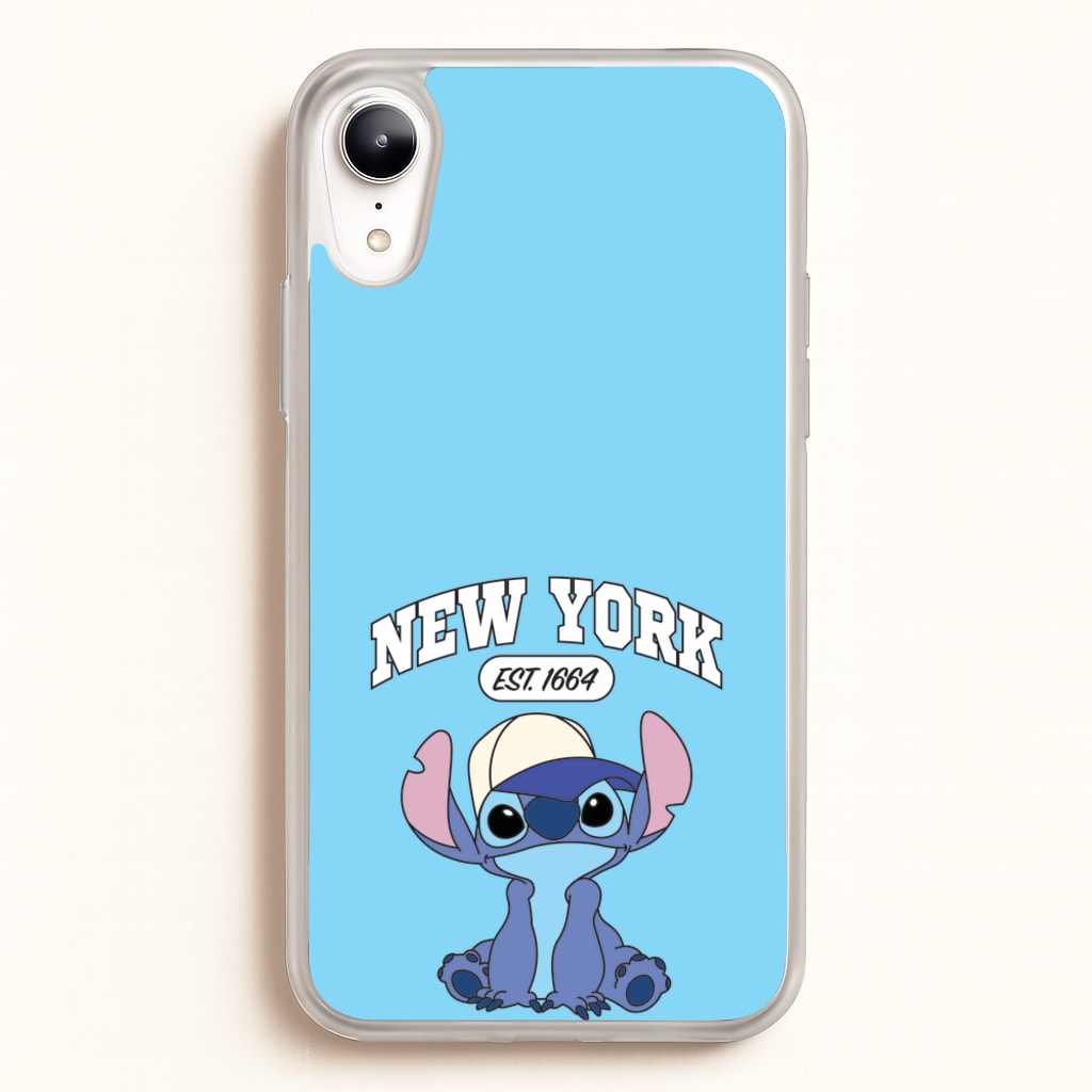 New York Blue Alien - Stitch Phone Case for iPhone XR