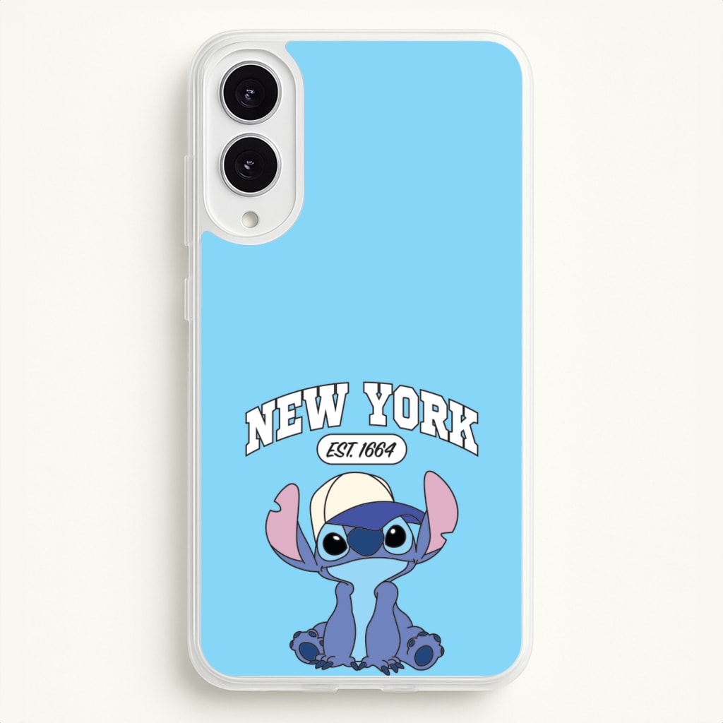New York Blue Alien - Stitch Phone Case for Galaxy S25 Edge