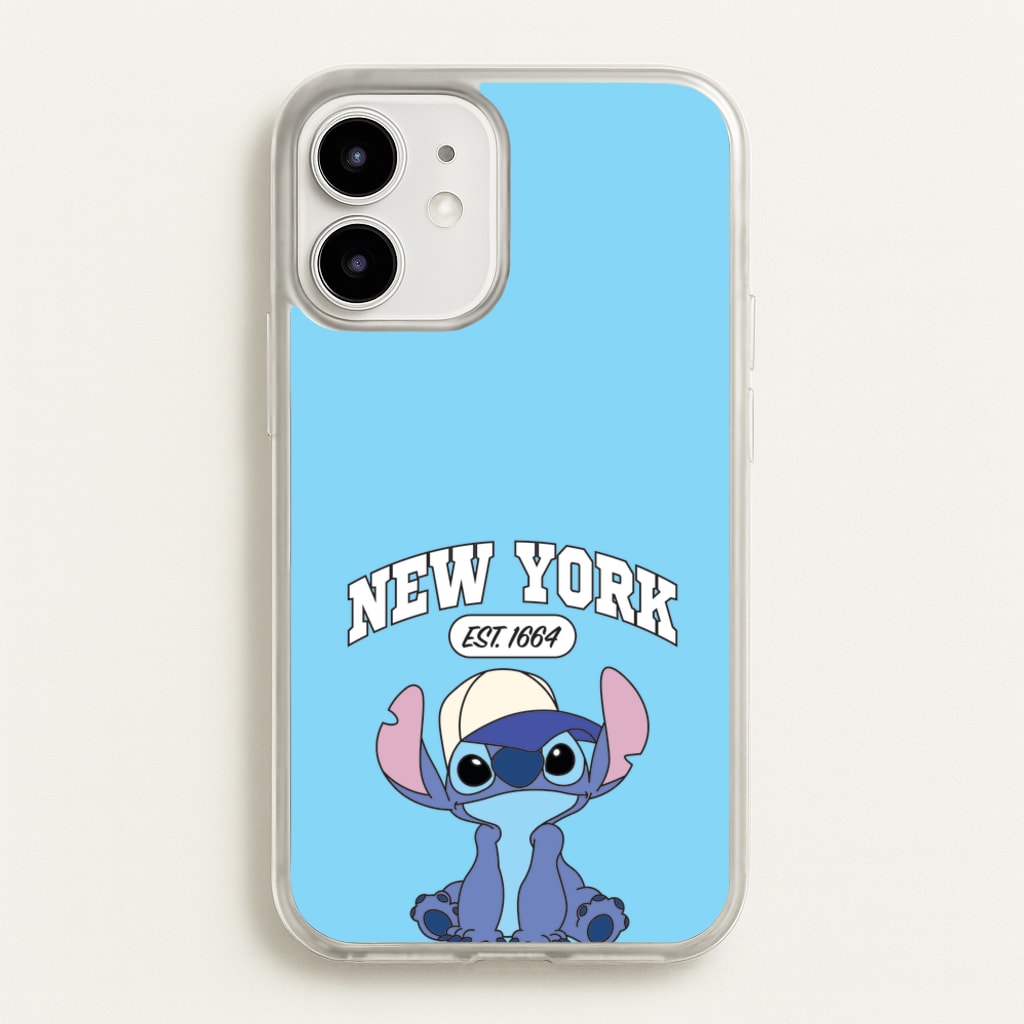 New York Blue Alien - Stitch Phone Case for iPhone 12 / 12 Pro