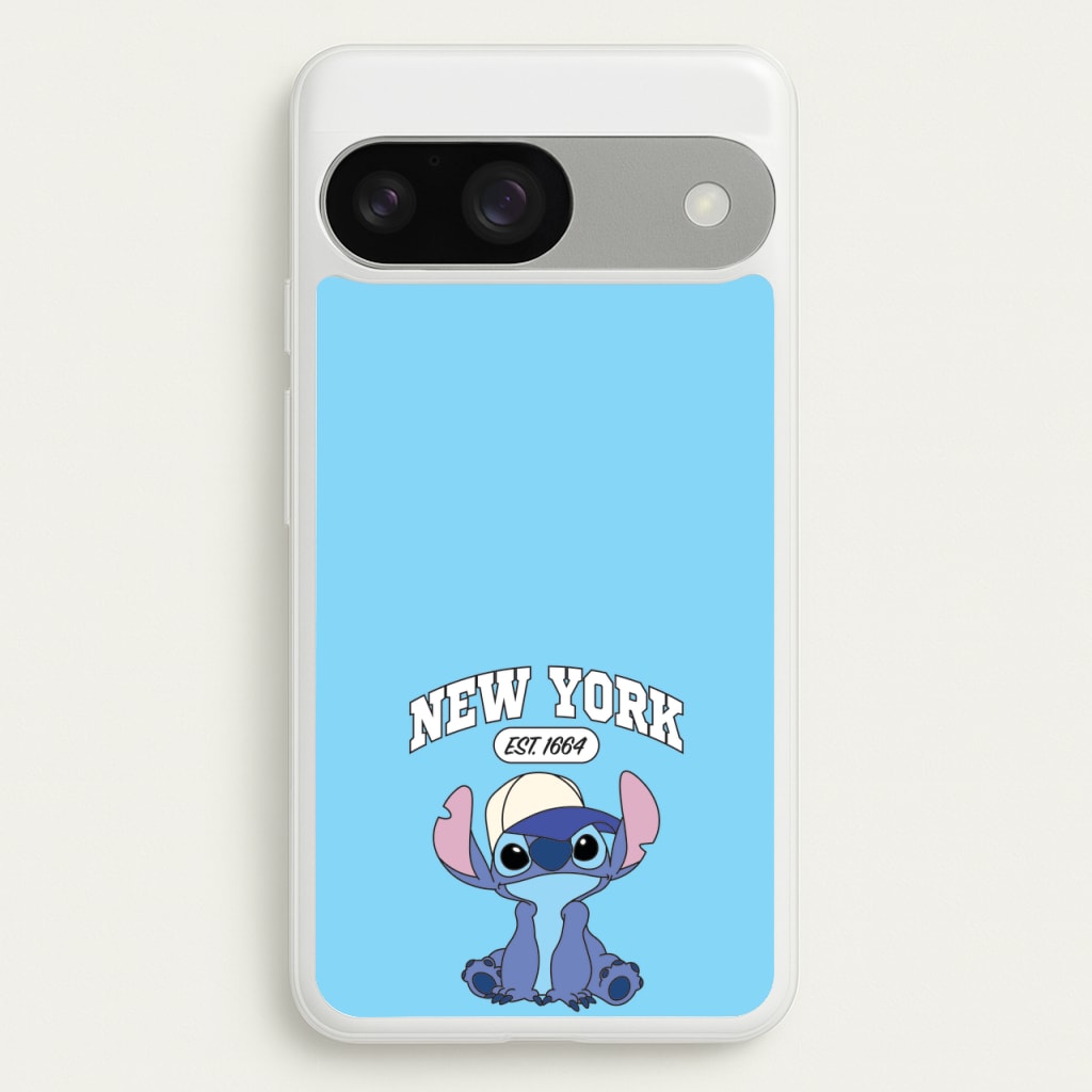 New York Blue Alien - Stitch Phone Case for Google Pixel 9 / 9 Pro