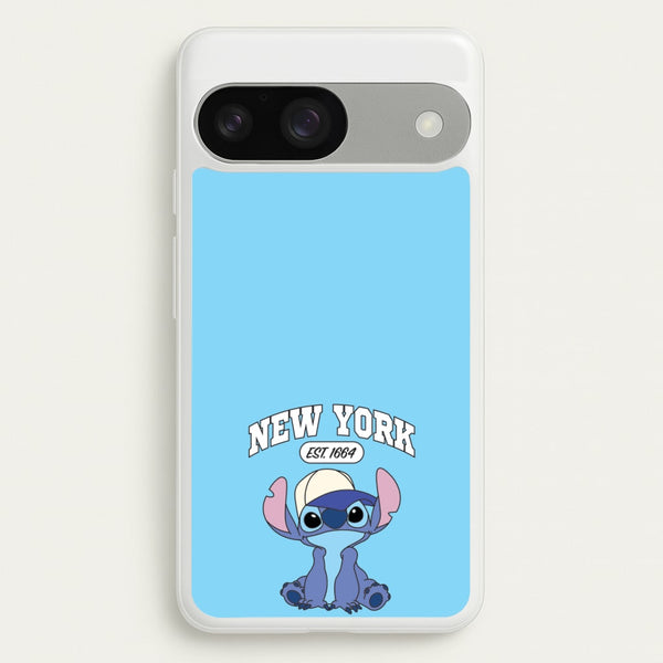 New York Blue Alien - Stitch Phone Case for Google Pixel 9 / 9 Pro