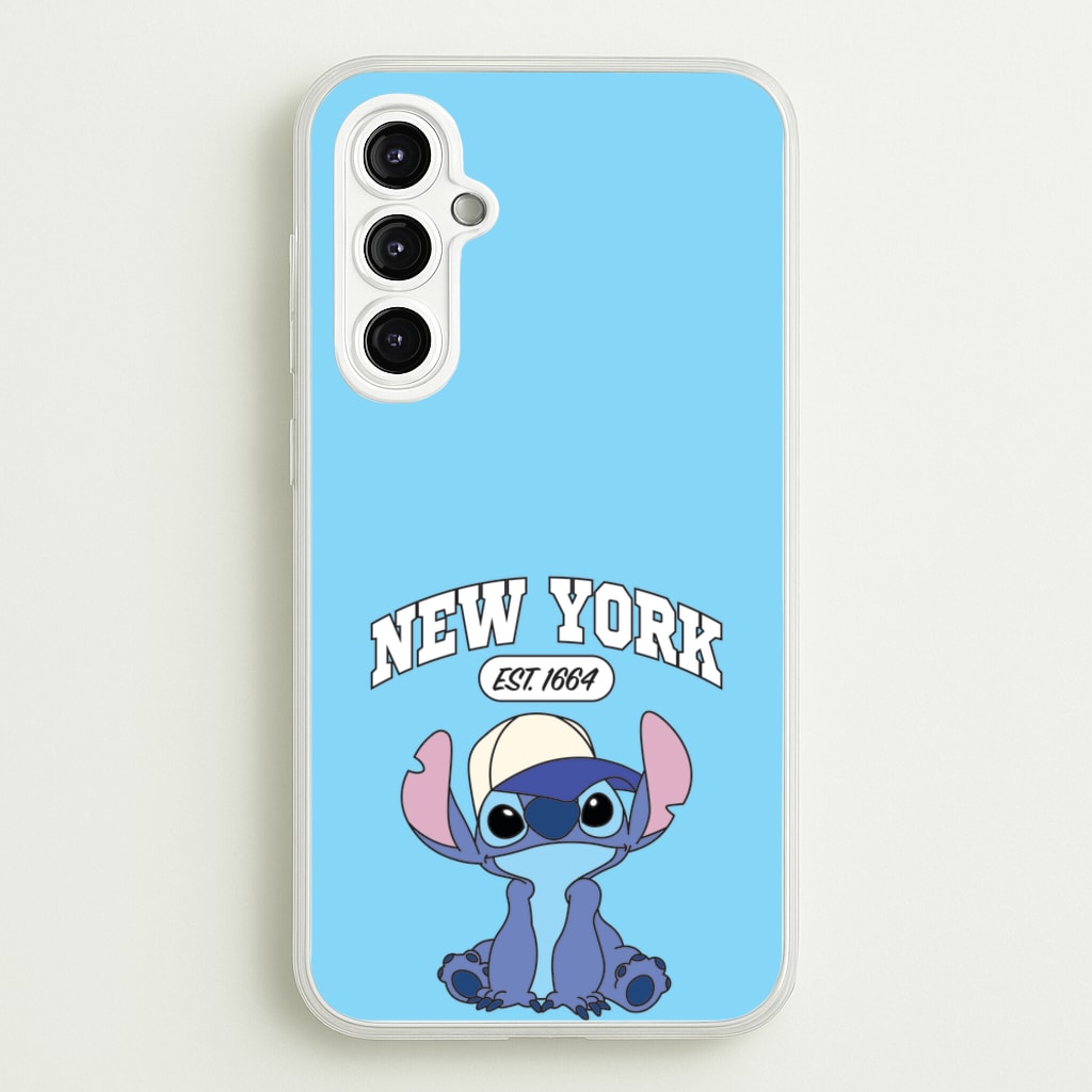 New York Blue Alien - Stitch Phone Case for Galaxy A14