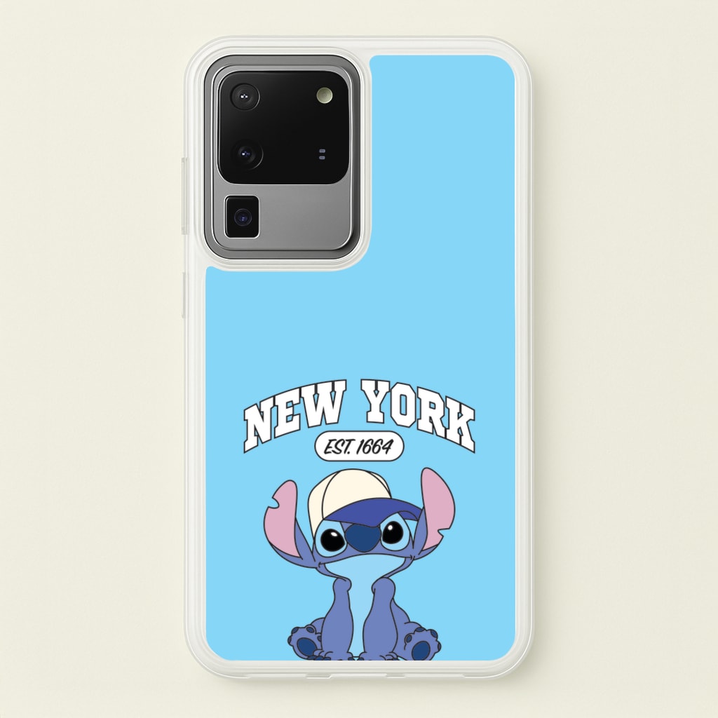 New York Blue Alien - Stitch Phone Case for Galaxy S20 Ultra