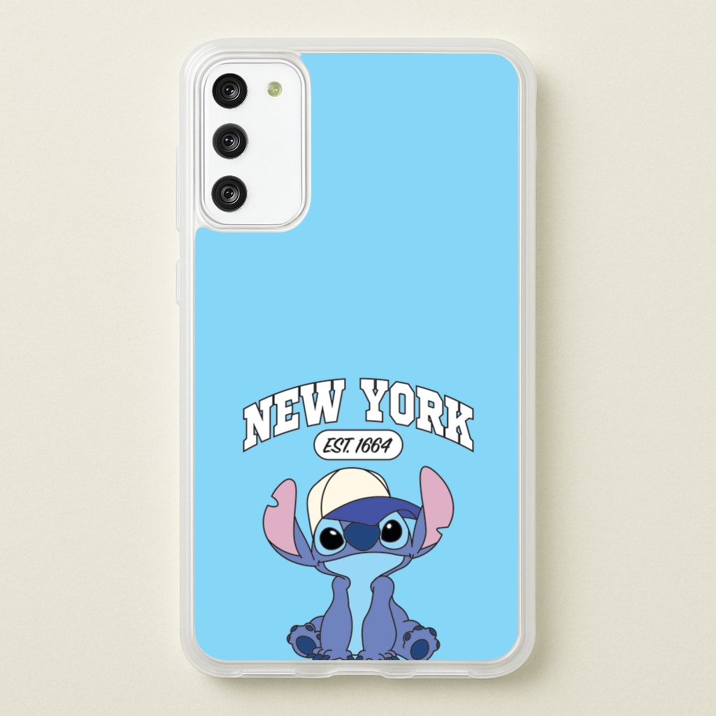 New York Blue Alien - Stitch Phone Case for Galaxy S20FE
