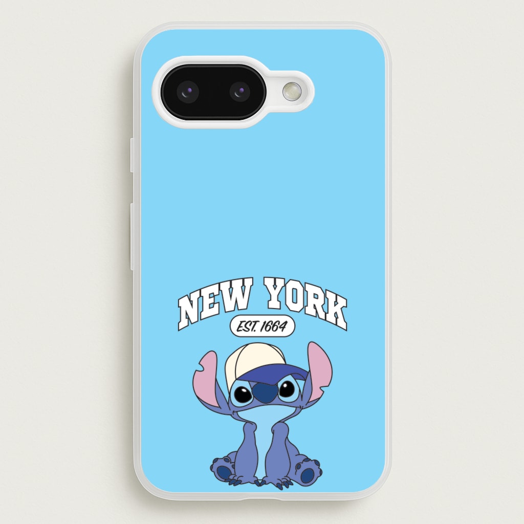 New York Blue Alien - Stitch Phone Case for Google Pixel 9a