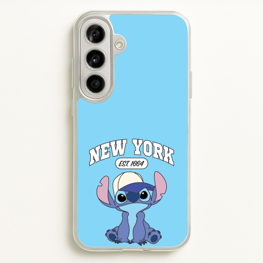 New York Blue Alien - Stitch Phone Case for Galaxy A56