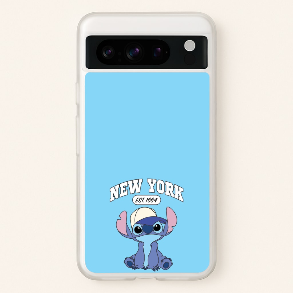 New York Blue Alien - Stitch Phone Case for Google Pixel 8 Pro