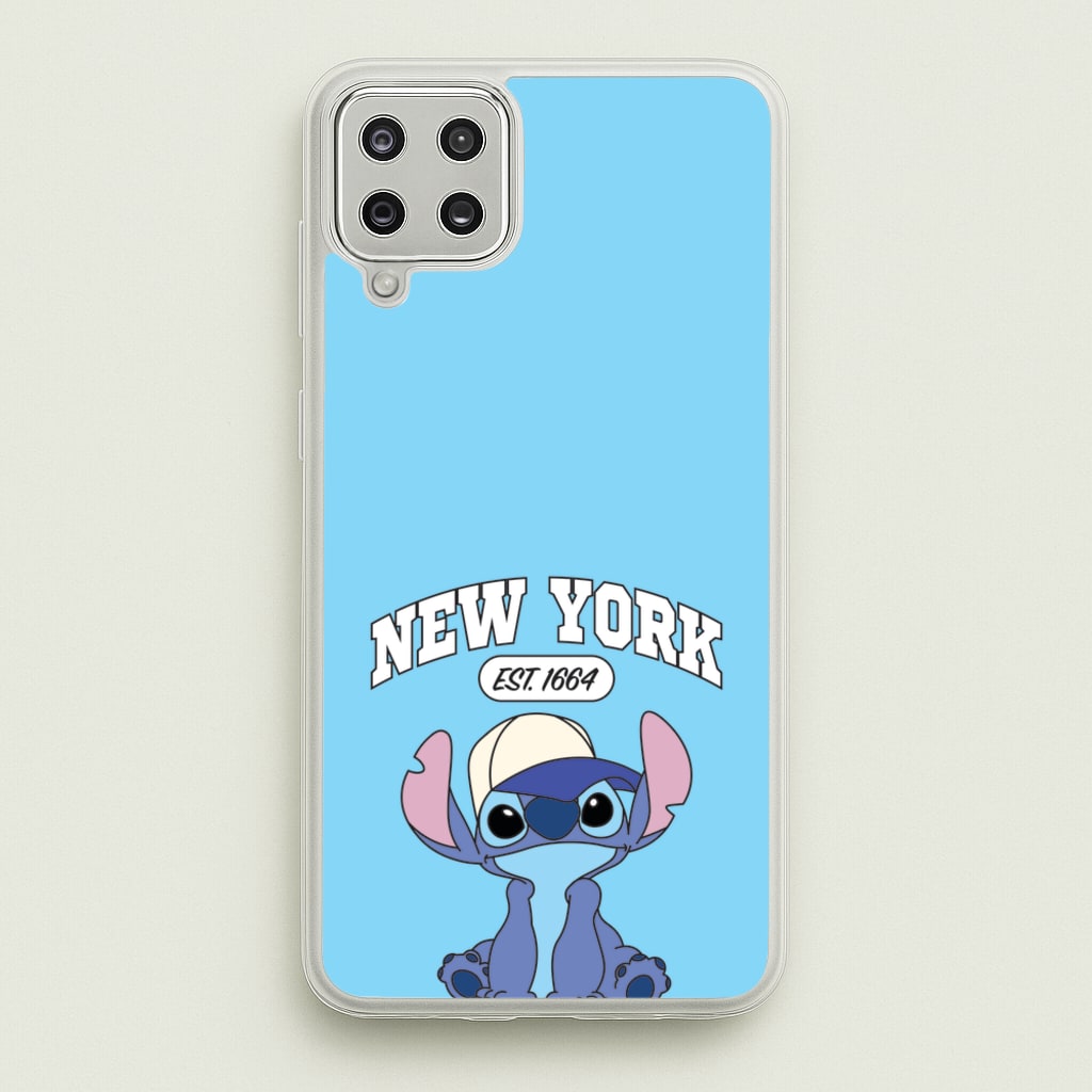 New York Blue Alien - Stitch Phone Case for Galaxy A12
