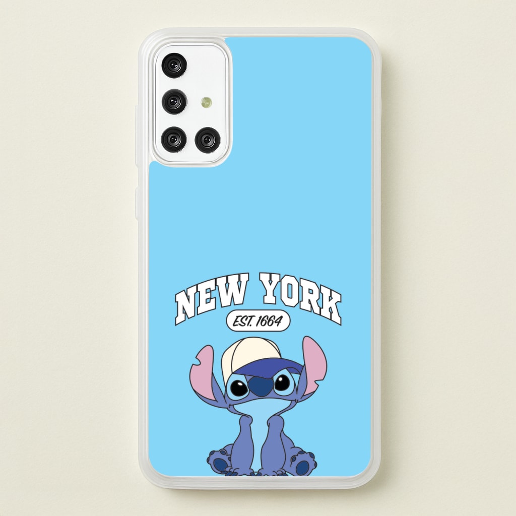 New York Blue Alien - Stitch Phone Case for Galaxy A71