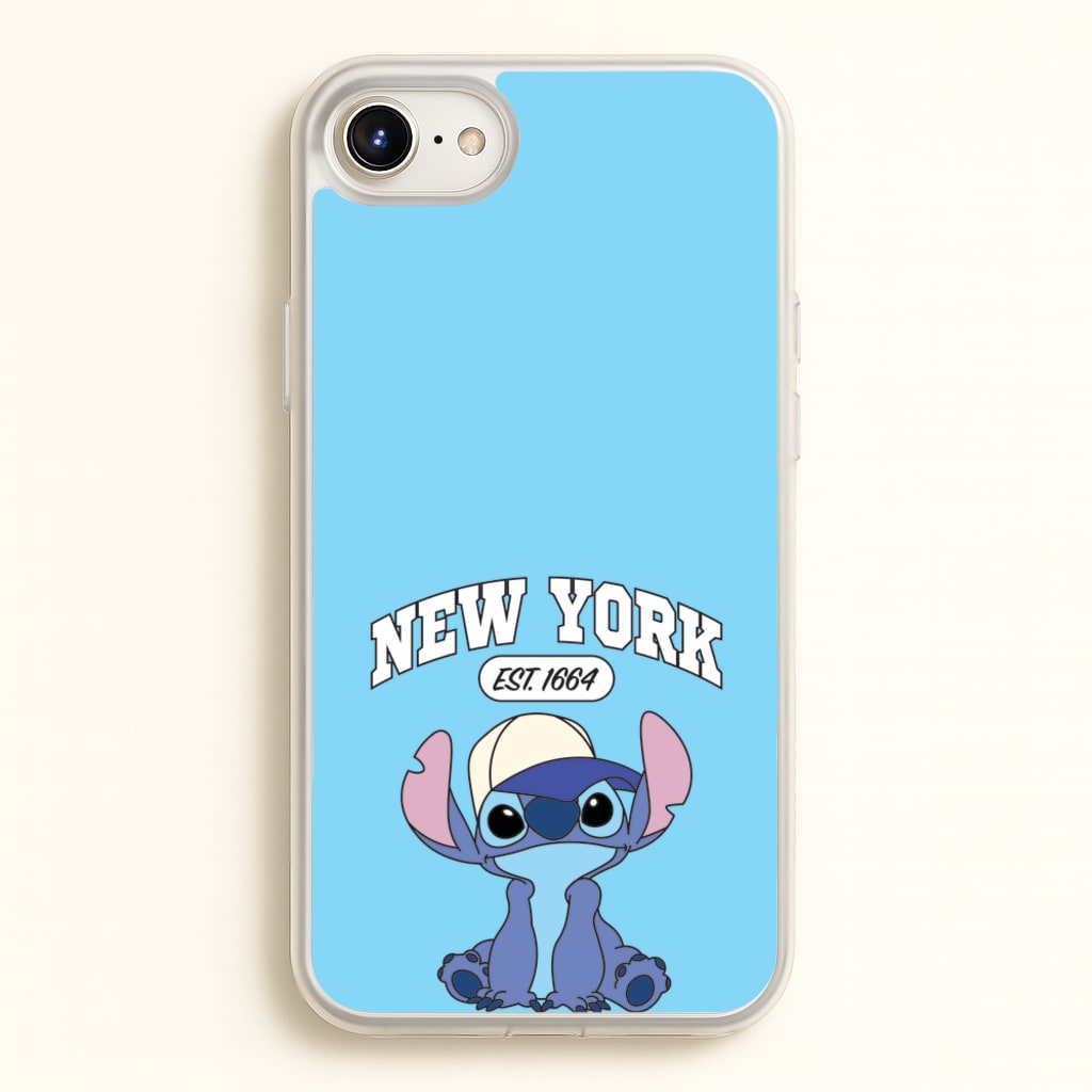 New York Blue Alien - Stitch Phone Case for iPhone 6 Plus / 7 Plus / 8 Plus