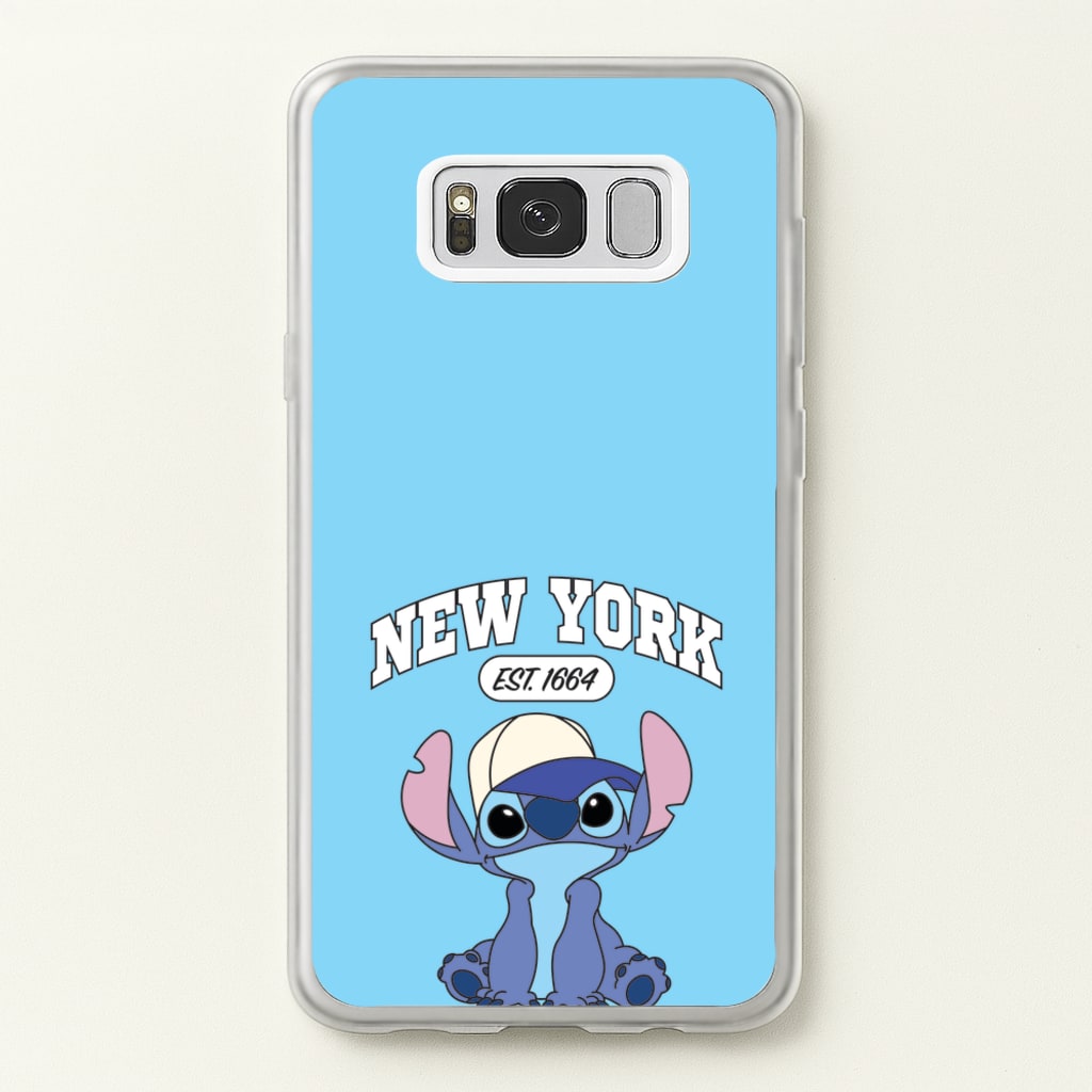 New York Blue Alien - Stitch Phone Case for Galaxy S8 Plus