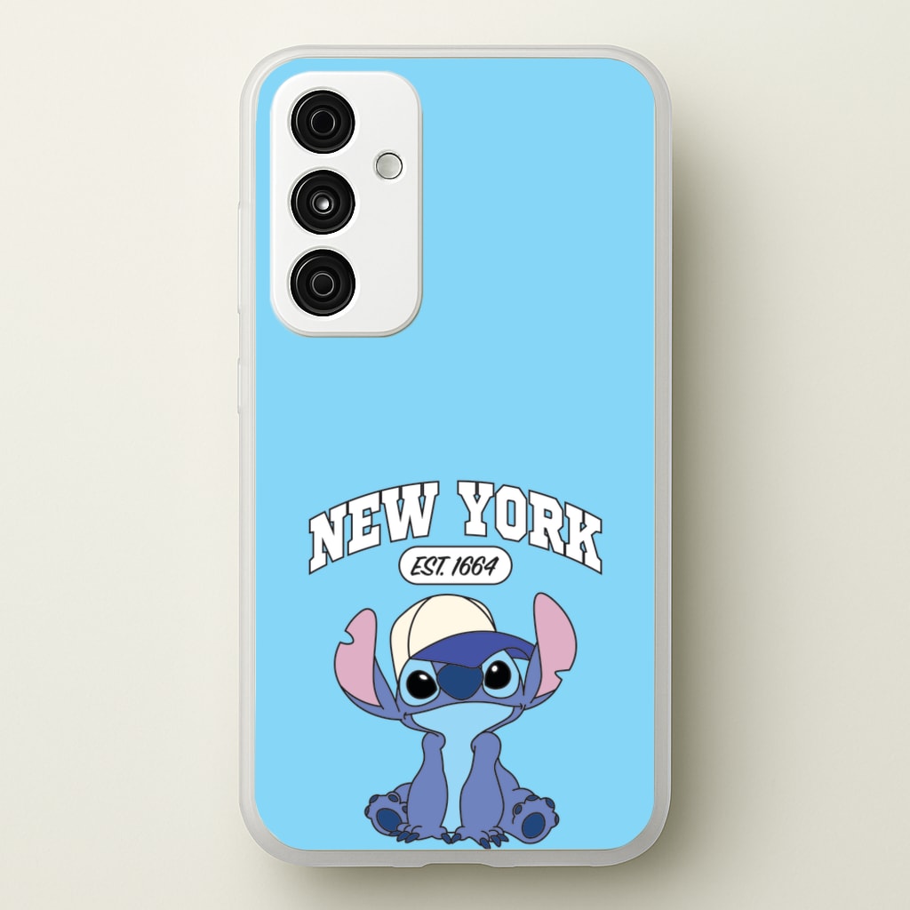 New York Blue Alien - Stitch Phone Case for Galaxy A55
