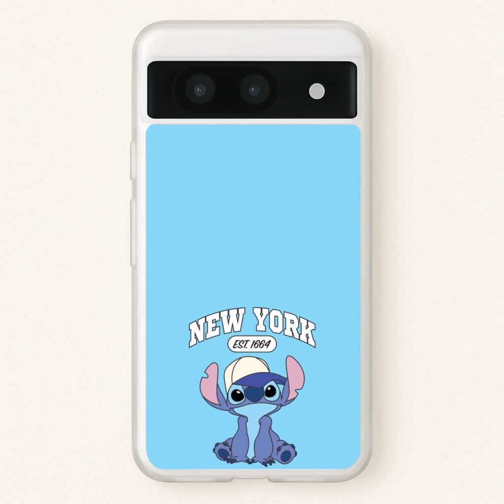 New York Blue Alien - Stitch Phone Case for Google Pixel 8a