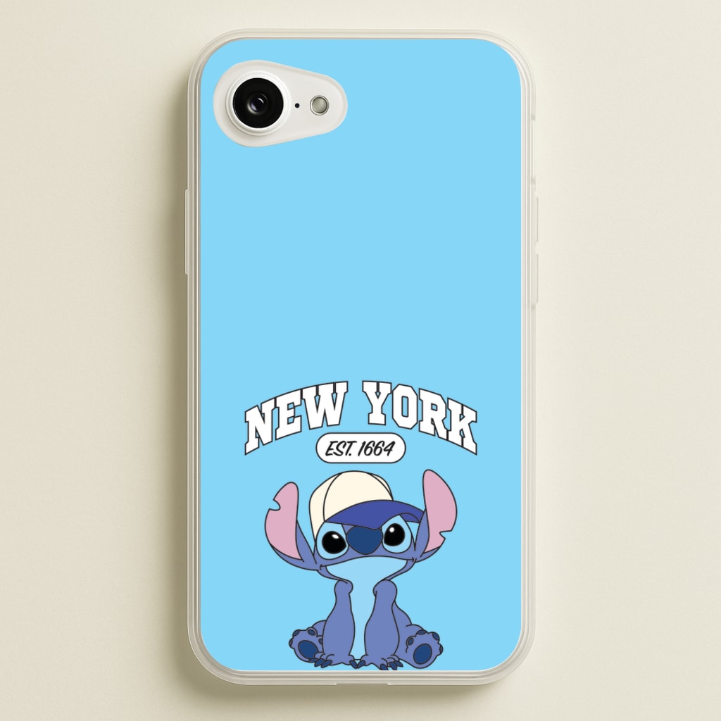New York Blue Alien - Stitch Phone Case for iPhone 16e
