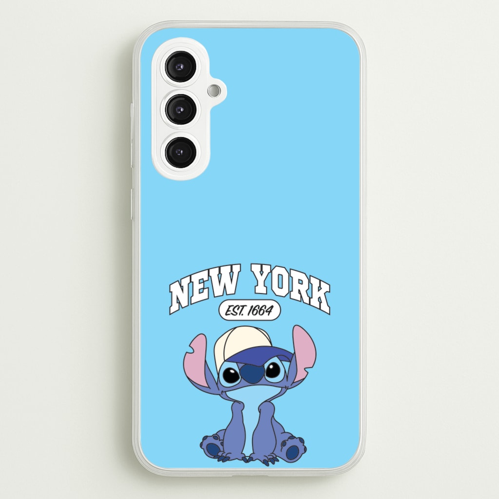 New York Blue Alien - Stitch Phone Case for Galaxy S23FE