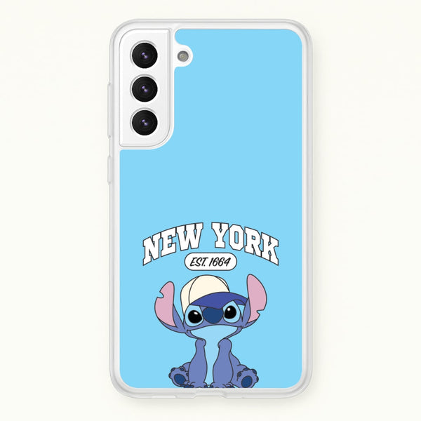 New York Blue Alien - Stitch Phone Case for Galaxy S22