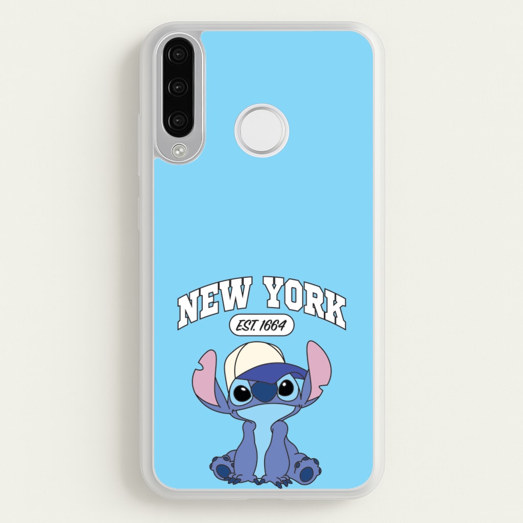 New York Blue Alien - Stitch Phone Case for Huawei P30 Lite