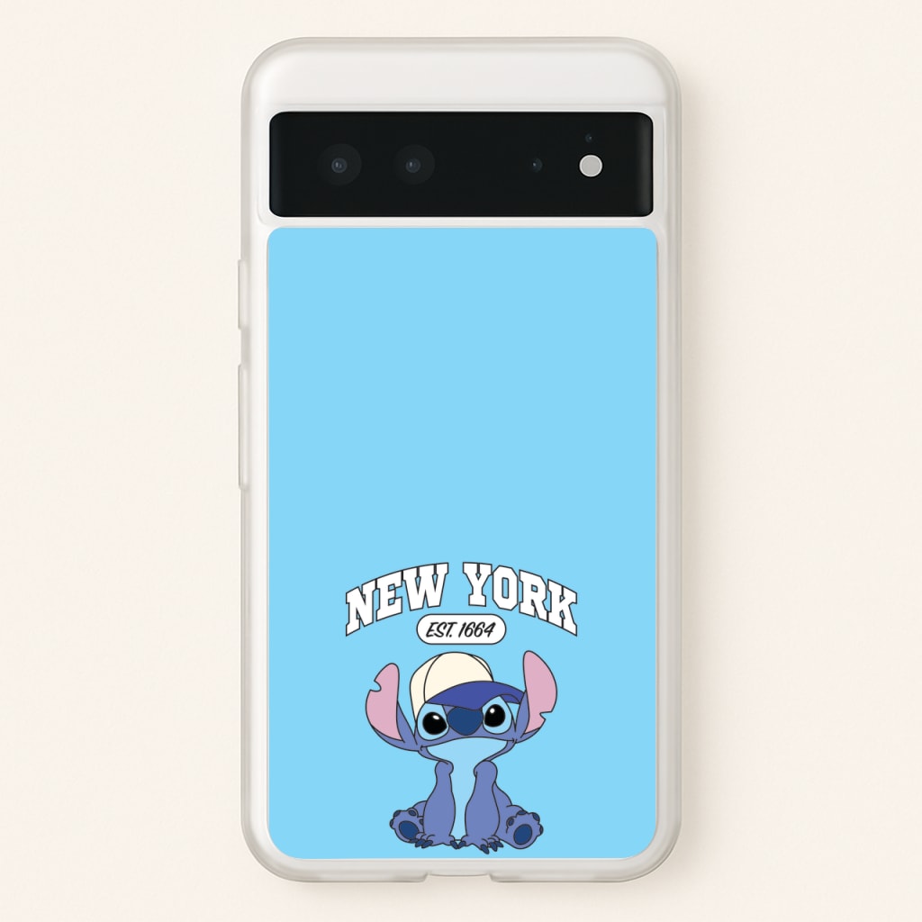 New York Blue Alien - Stitch Phone Case for Google Pixel 6