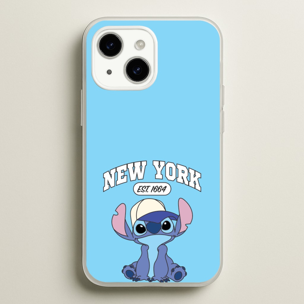 New York Blue Alien - Stitch Phone Case for iPhone 14 Plus
