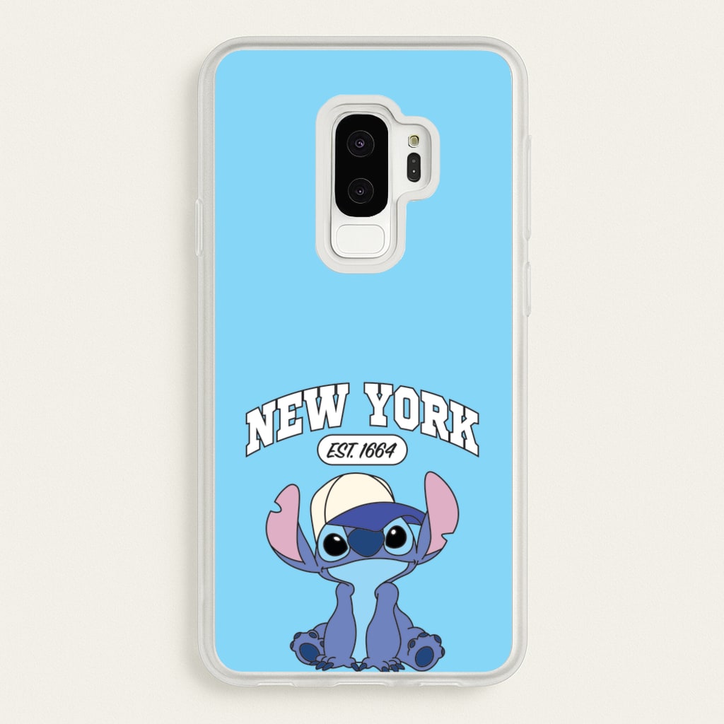 New York Blue Alien - Stitch Phone Case for Galaxy S9 Plus