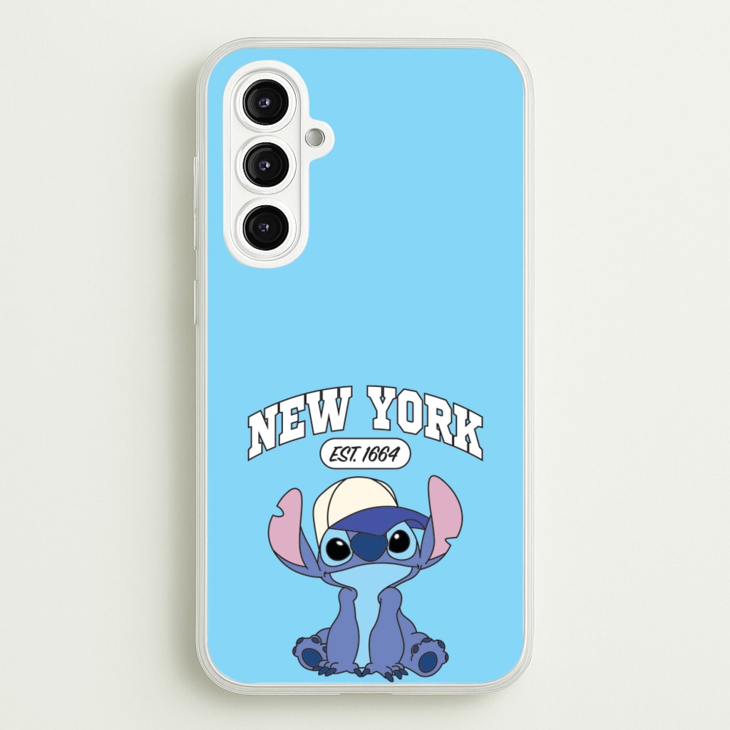 New York Blue Alien - Stitch Phone Case for Galaxy A16