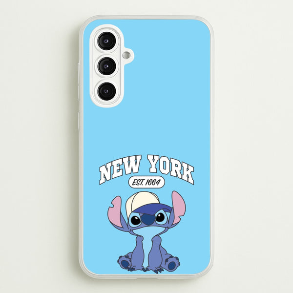New York Blue Alien - Stitch Phone Case for Galaxy A16