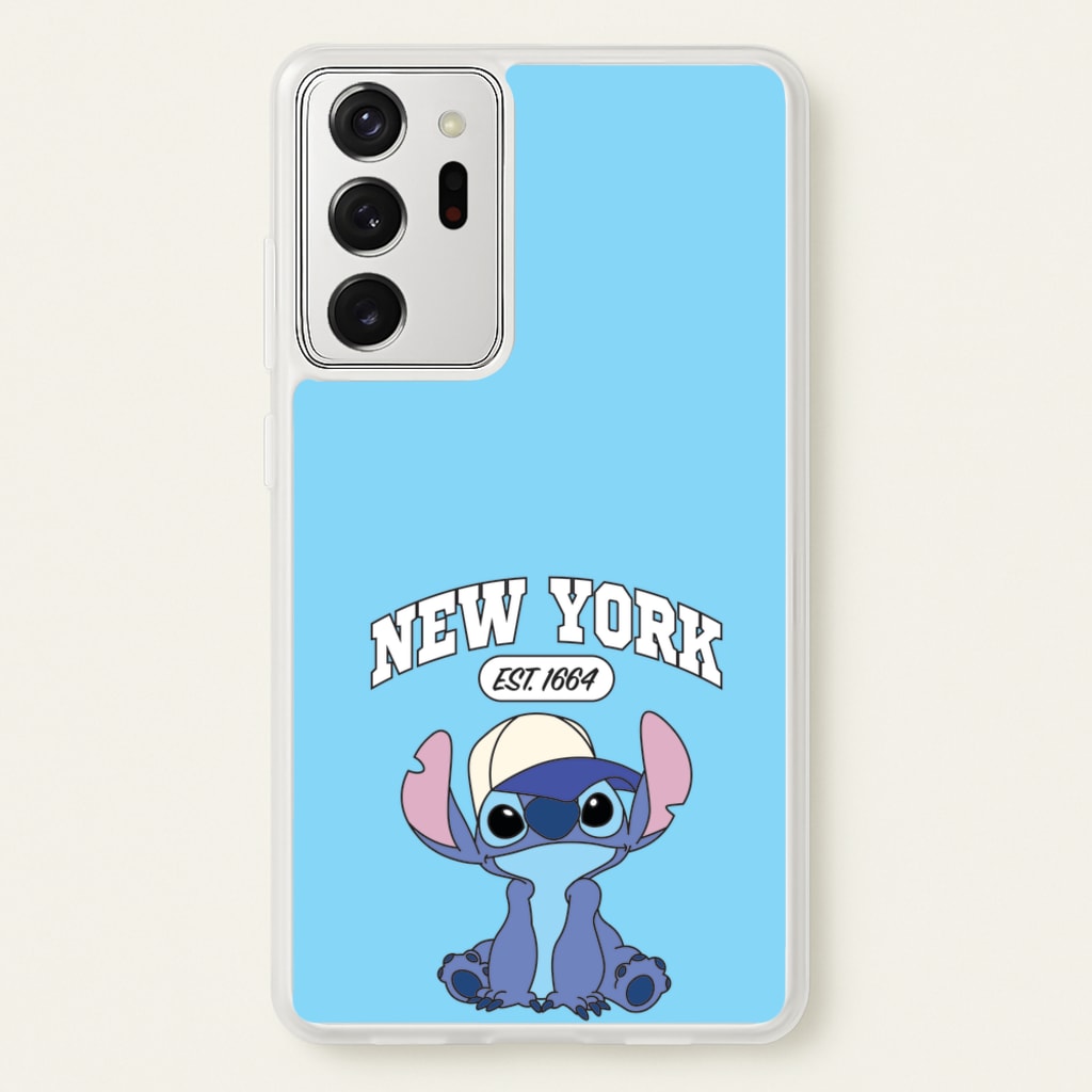 New York Blue Alien - Stitch Phone Case for Galaxy Note 20 Ultra