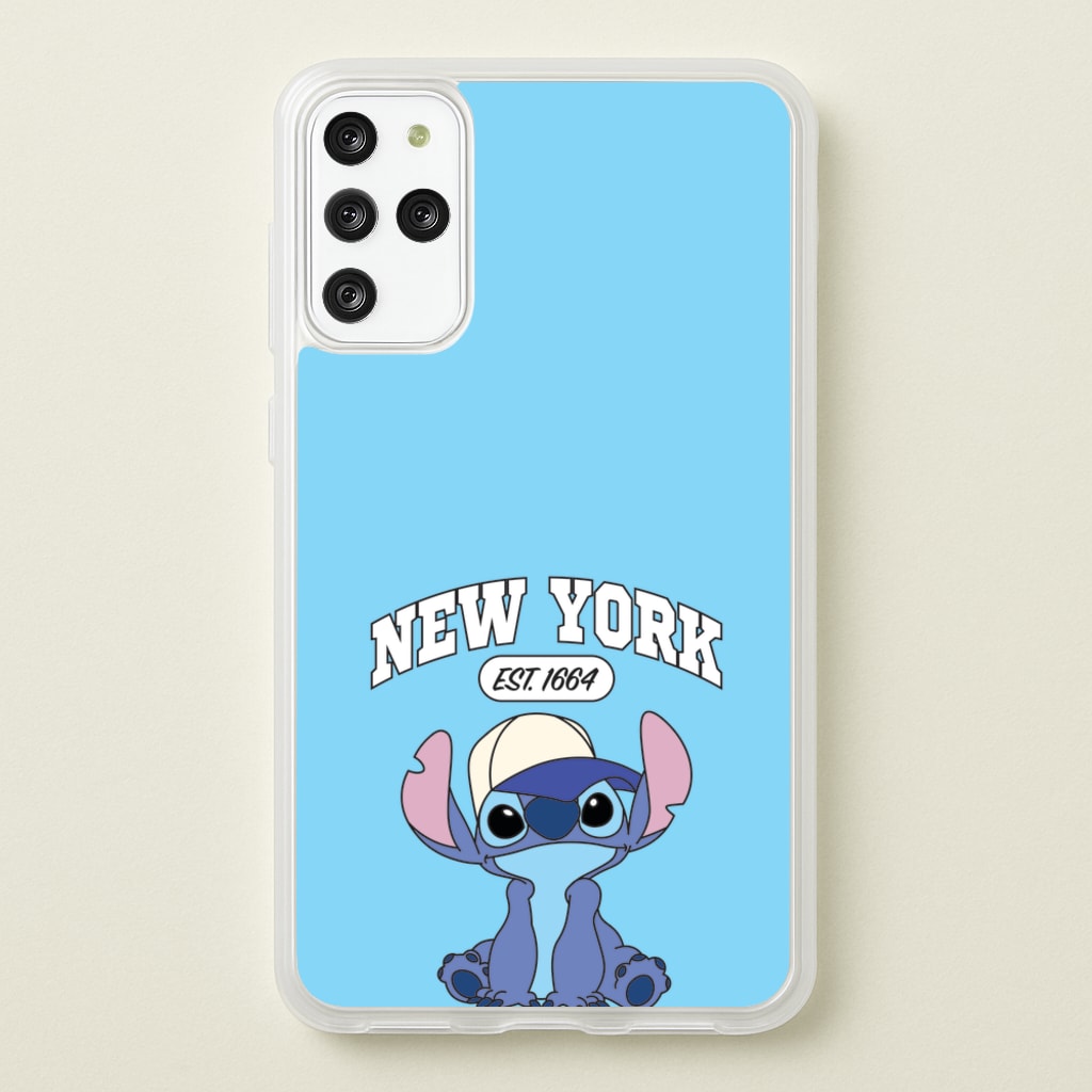 New York Blue Alien - Stitch Phone Case for Galaxy S20 Plus