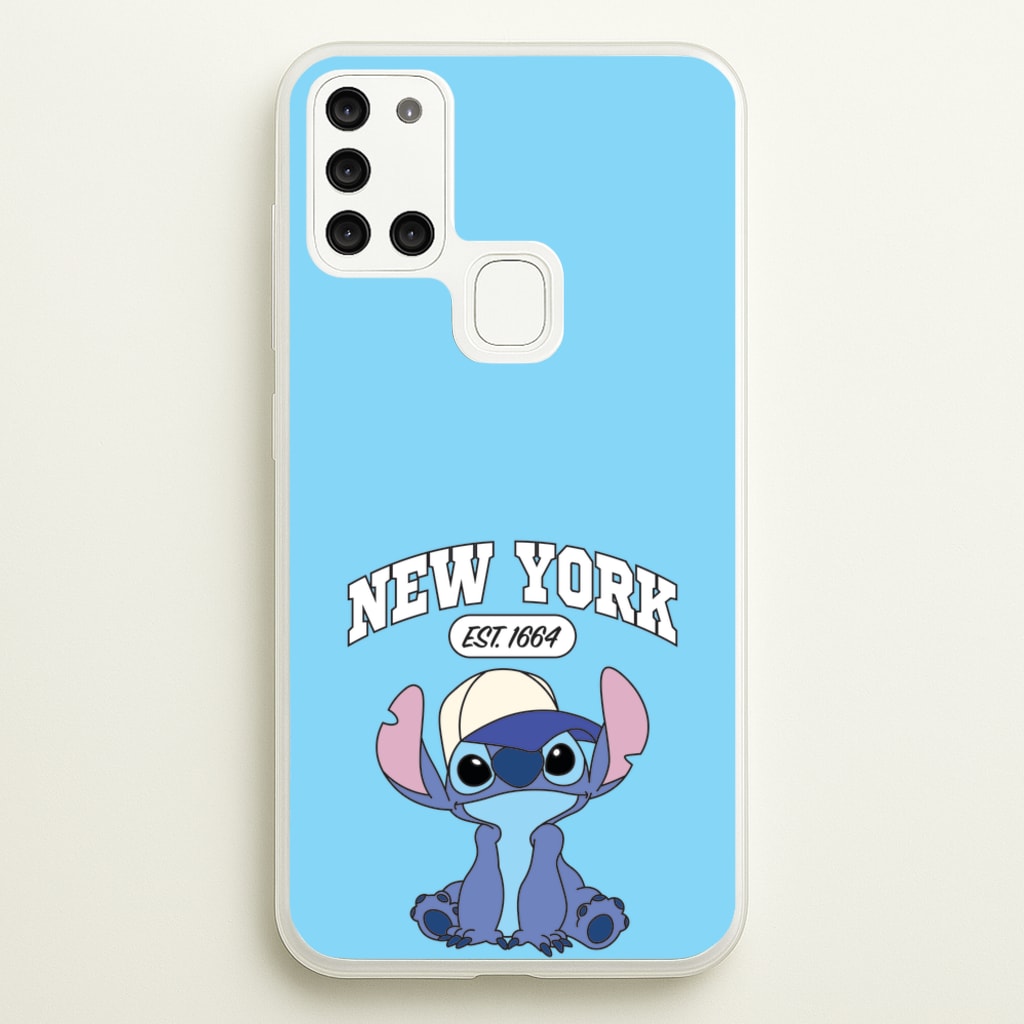 New York Blue Alien - Stitch Phone Case for Galaxy A21s
