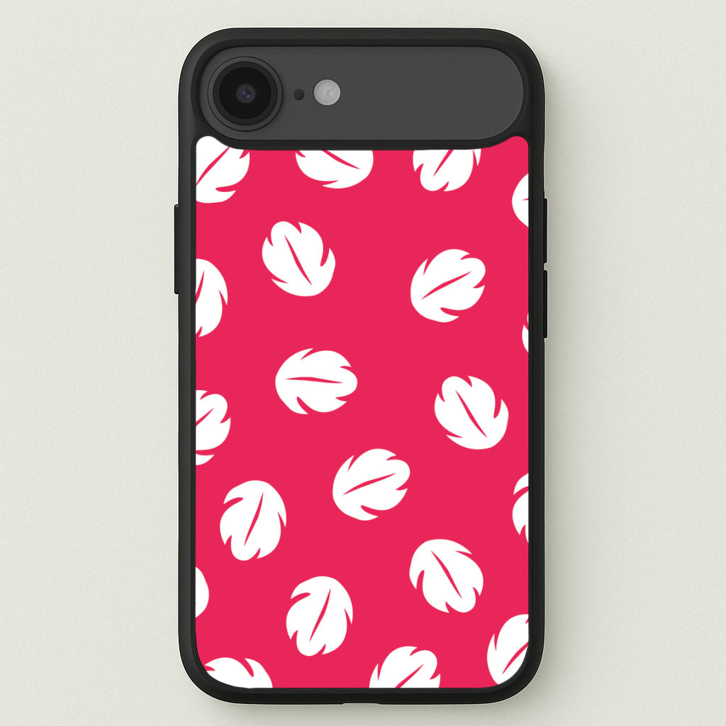 Red And White Cartoon Leaves Pattern Phone Case for iPhone 17 Air