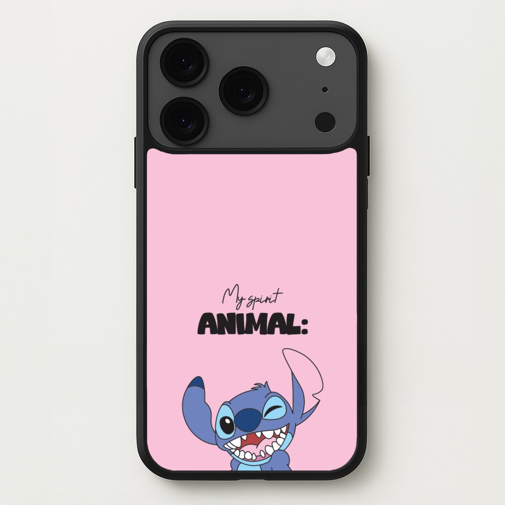 My Sprit Animal Blue Alien Phone Case for iPhone 17 Pro Max