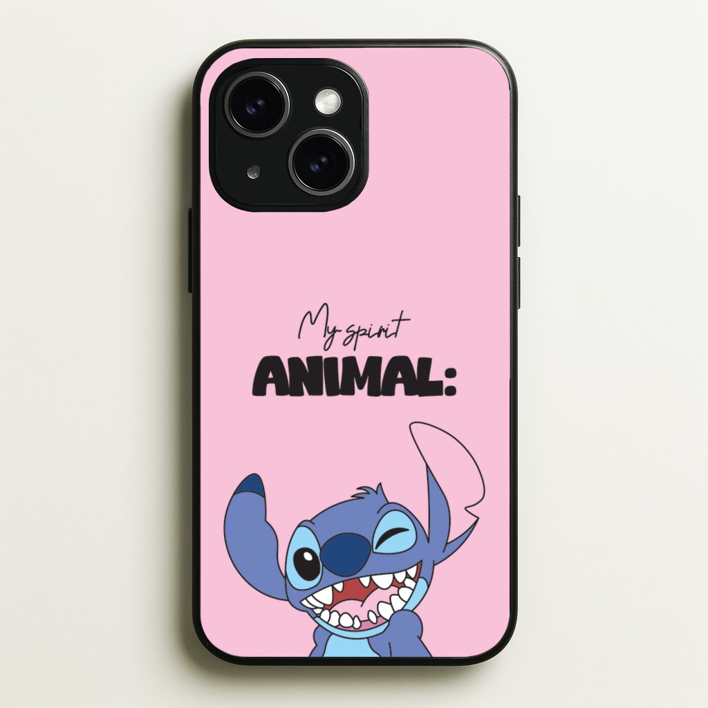 My Sprit Animal Blue Alien - Stitch Phone Case for iPhone 15 Plus