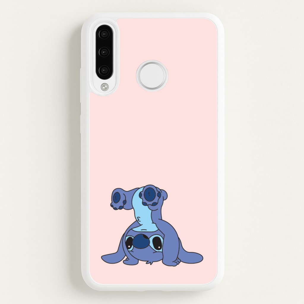 Cute Blue Alien Handstand - Stitch Phone Case for Huawei P30 Lite