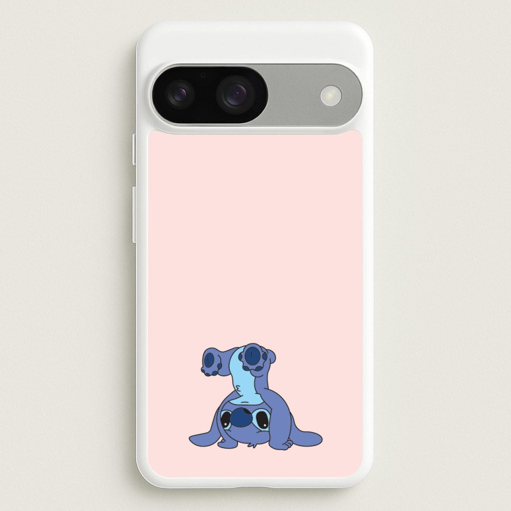 Cute Blue Alien Handstand - Stitch Phone Case for Google Pixel 9 / 9 Pro