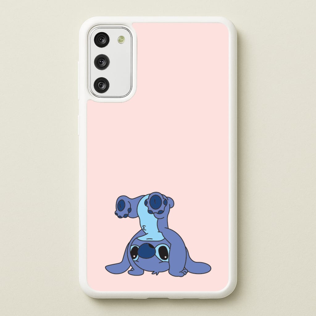 Cute Blue Alien Handstand - Stitch Phone Case for Galaxy S20