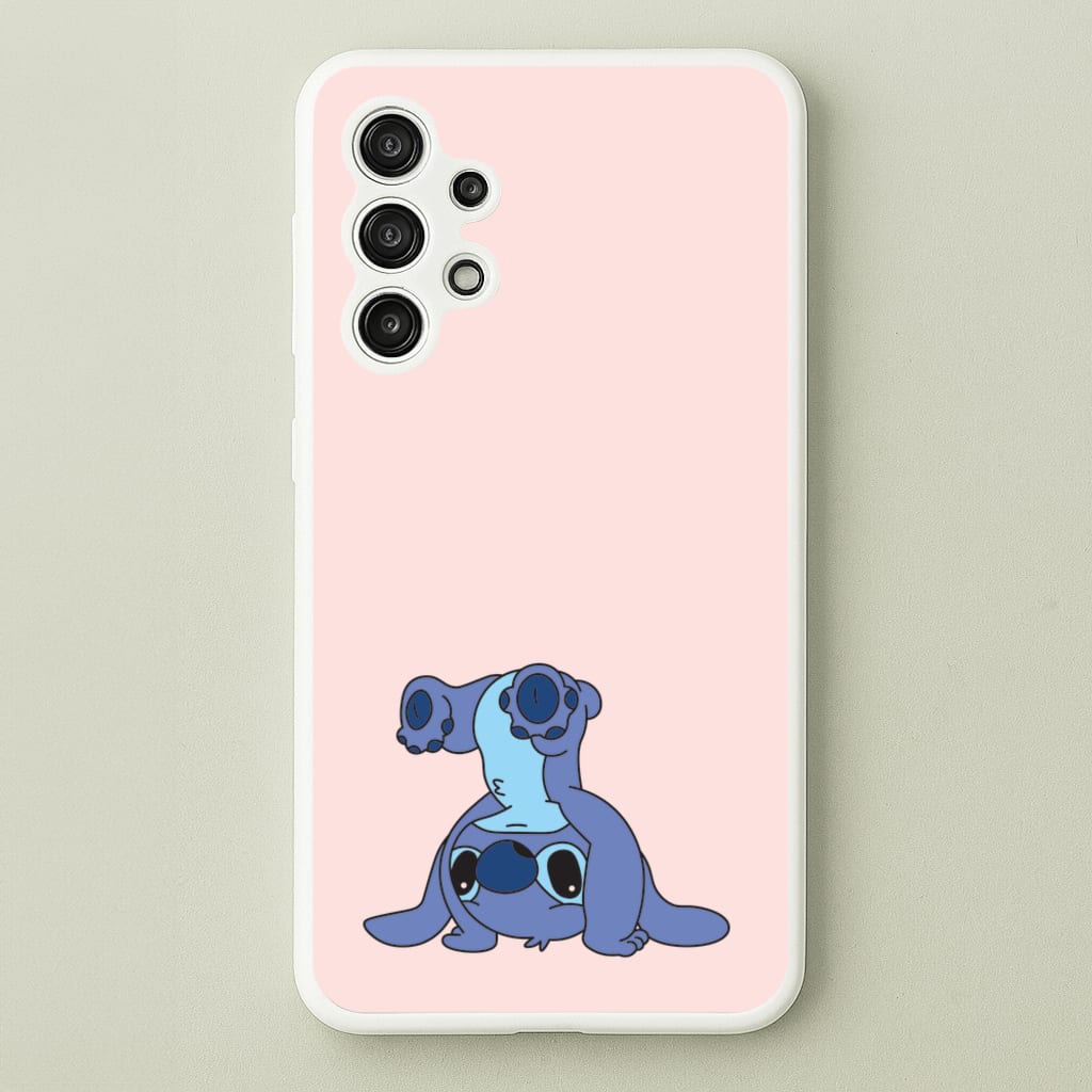 Cute Blue Alien Handstand - Stitch Phone Case for Galaxy A13
