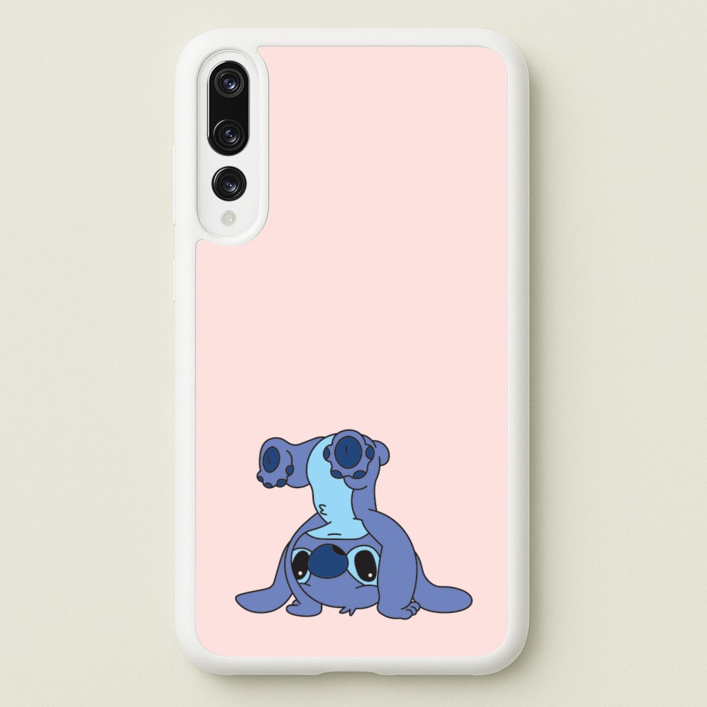 Cute Blue Alien Handstand - Stitch Phone Case for Huawei P20 Pro