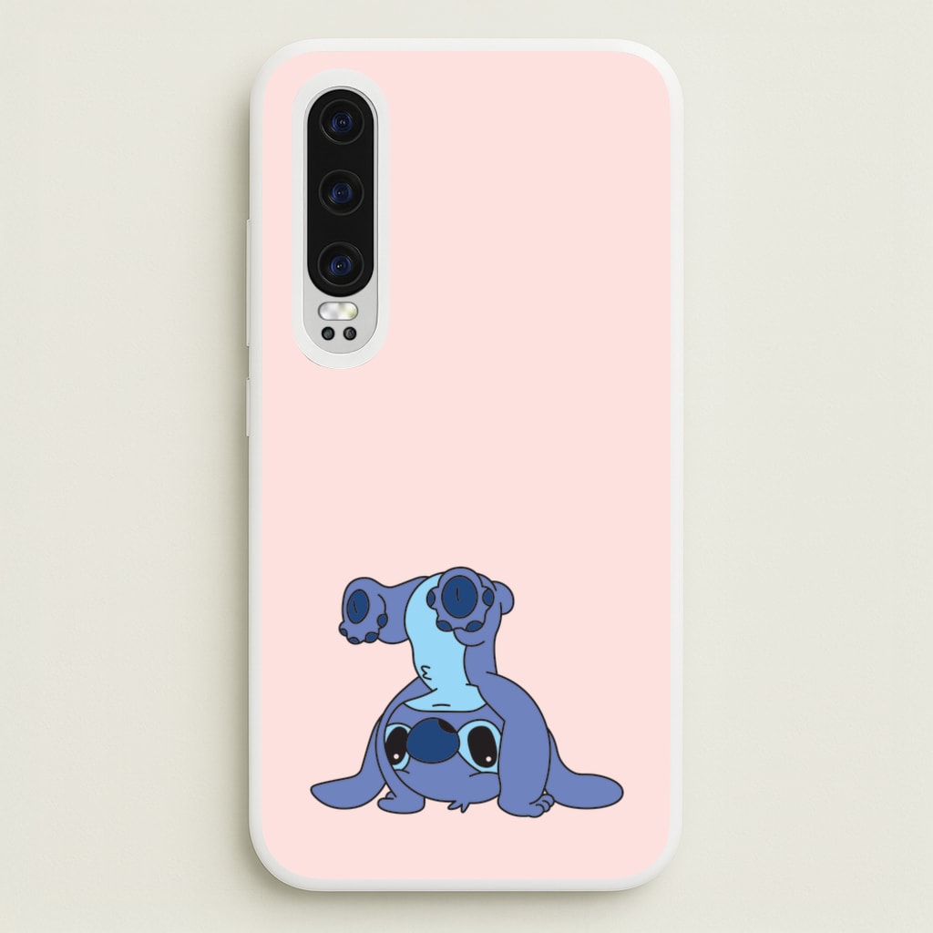 Cute Blue Alien Handstand - Stitch Phone Case for Huawei P30