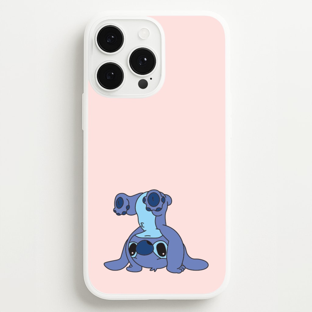 Cute Blue Alien Handstand - Stitch Phone Case for iPhone 13 Pro Max