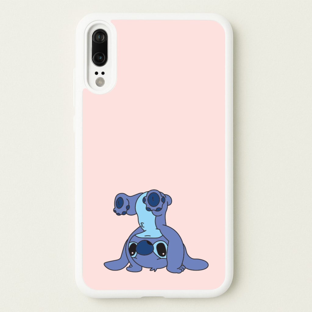 Cute Blue Alien Handstand - Stitch Phone Case for Huawei P20