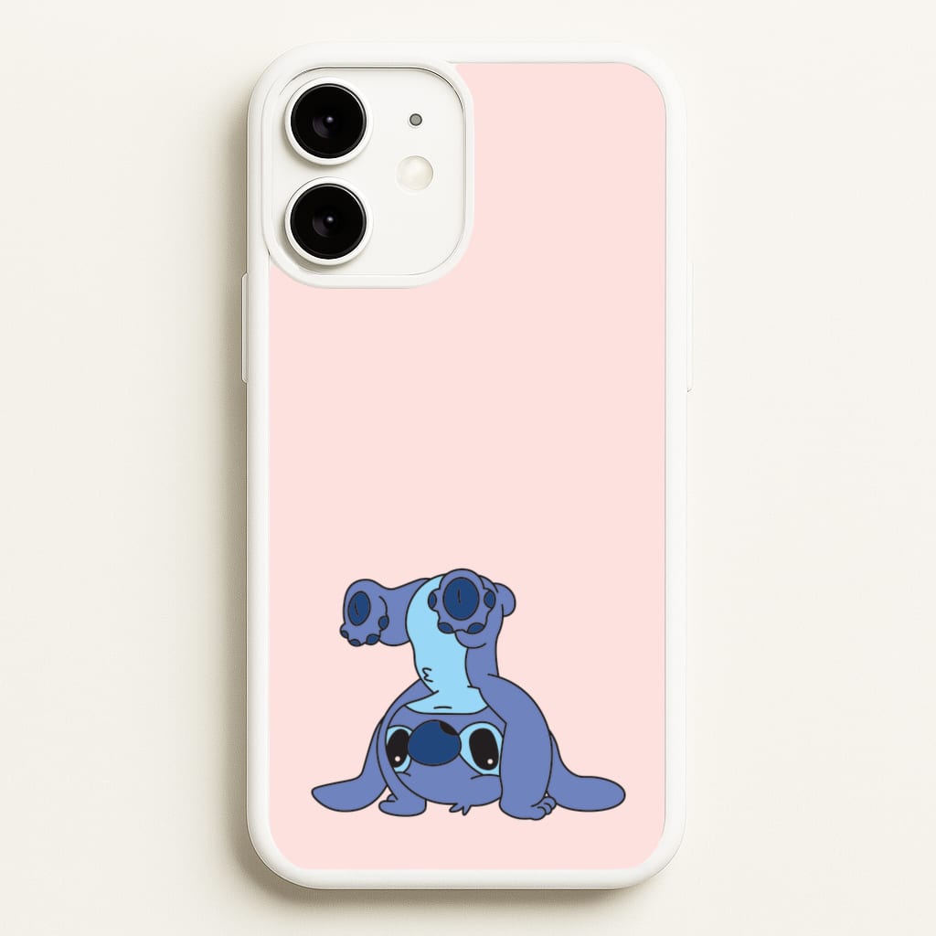 Cute Blue Alien Handstand - Stitch Phone Case for iPhone 11