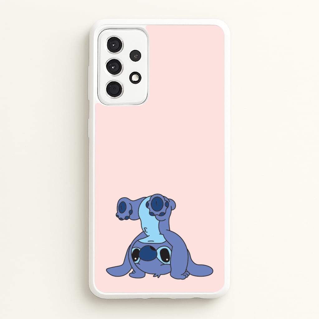 Cute Blue Alien Handstand - Stitch Phone Case for Galaxy A52 / A52s